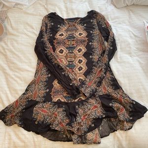 Free people open back mini dress